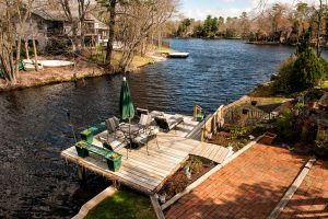 The private dock is a perfect relaxation spot for the Giordanos