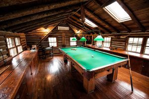 The vintage pool table dates back to 1910 and was used in the Philadelphia Union League