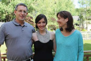 Shamir with her parents before Eastern High School’s prom in 2012 