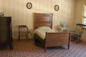 Whitman’s bed, purchased from a Camden waterfront furniture company, had a waterbed mattress