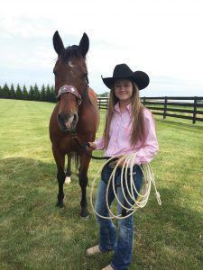 Deanna D'Imperio has been riding horses since she was 3 years old and now competes in calf roping