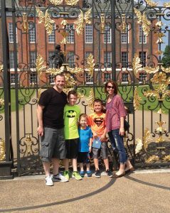 Erin Bitman’s husband and sons visited her while she studied in London 